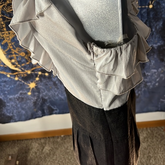 ICU High Neck Ruffled Cocktail Dress with Pockets NWT SZ Small - Picture 4 of 7